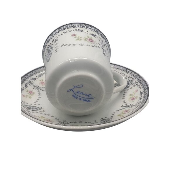 Demitasse Teacup and Saucer by Leart Brazil Floral Pattern Expresso 3oz Cup - Picture 5 of 9